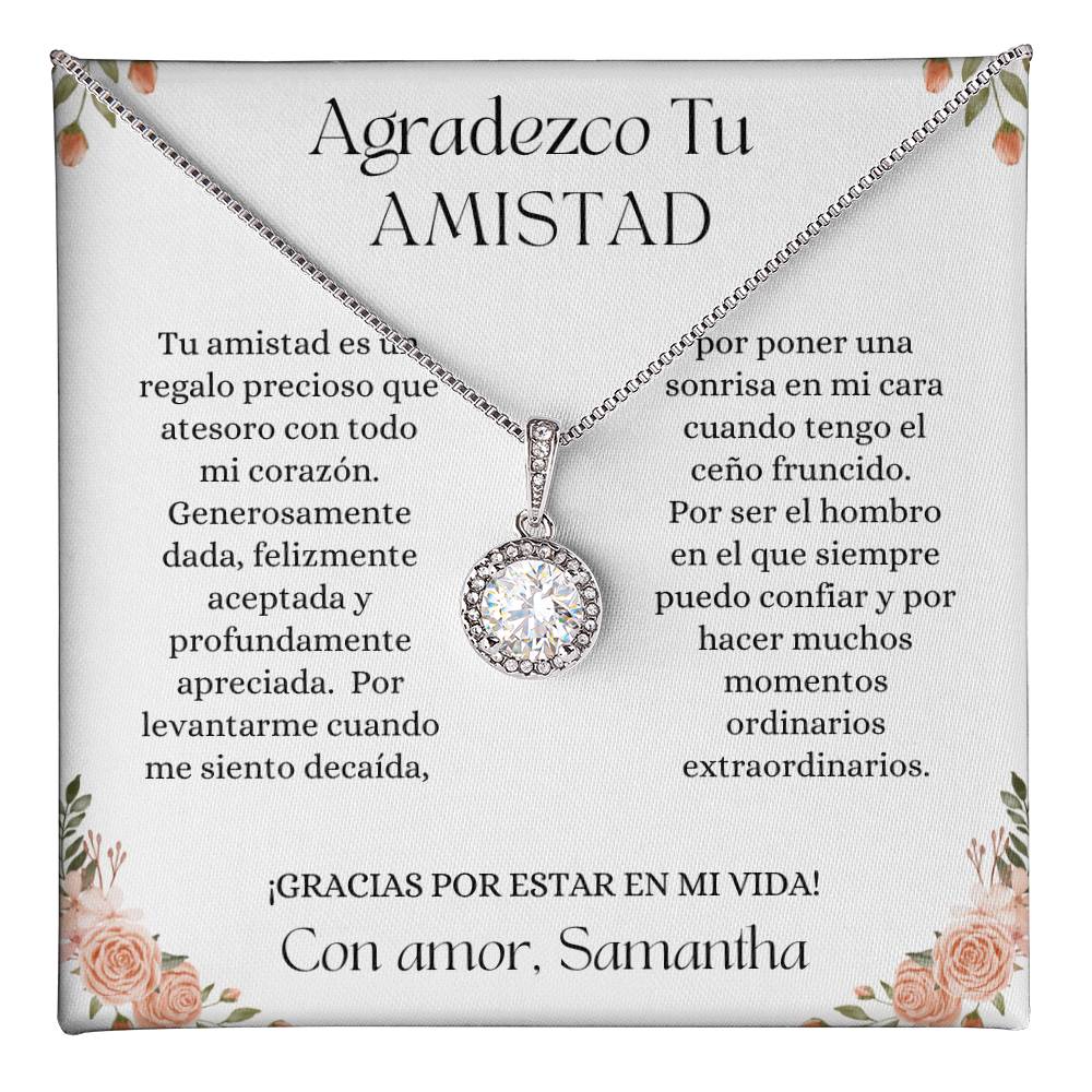 Regalo Para Amiga | Aprecio tu amistad | Collar de esperanza eterna