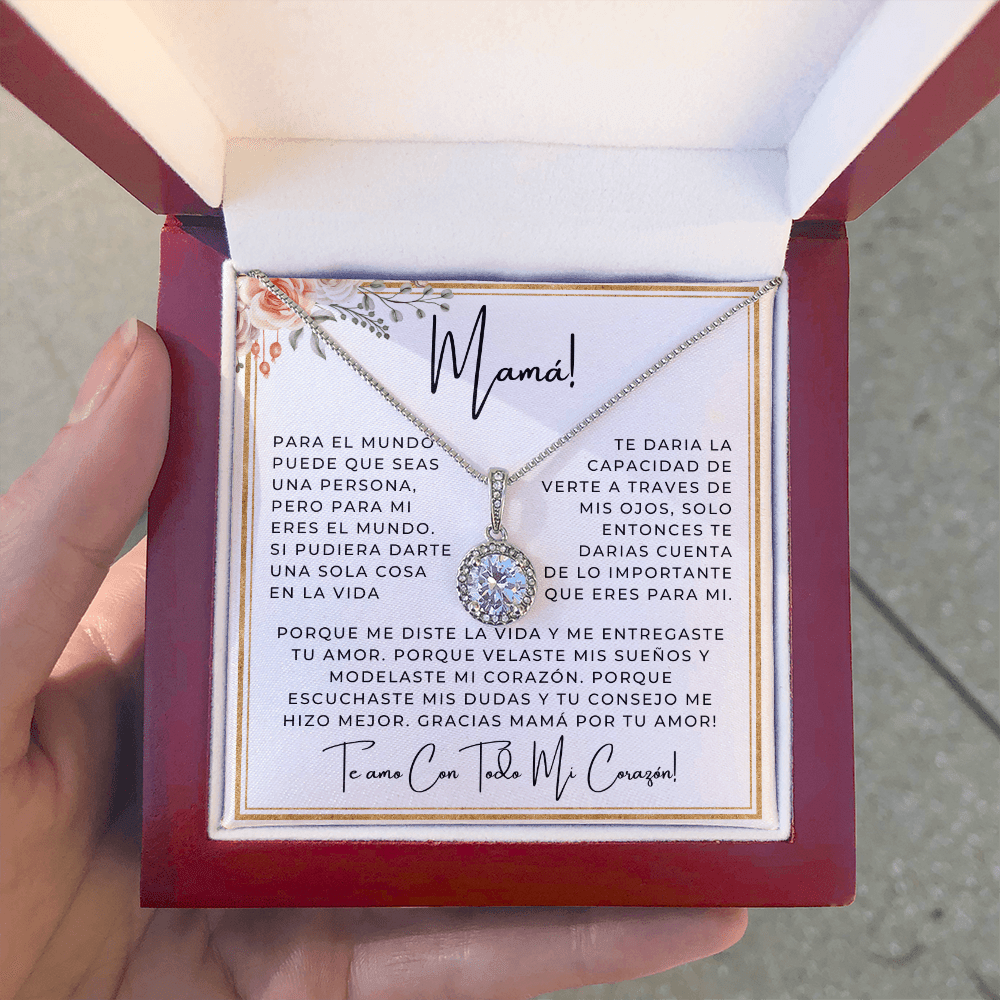 Regalo Para Mama | Mi mundo | Collar de esperanza eterna