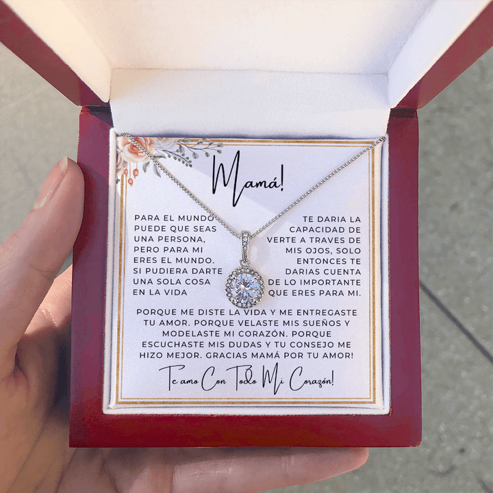 Regalo Para Mama | Mi mundo | Collar de esperanza eterna