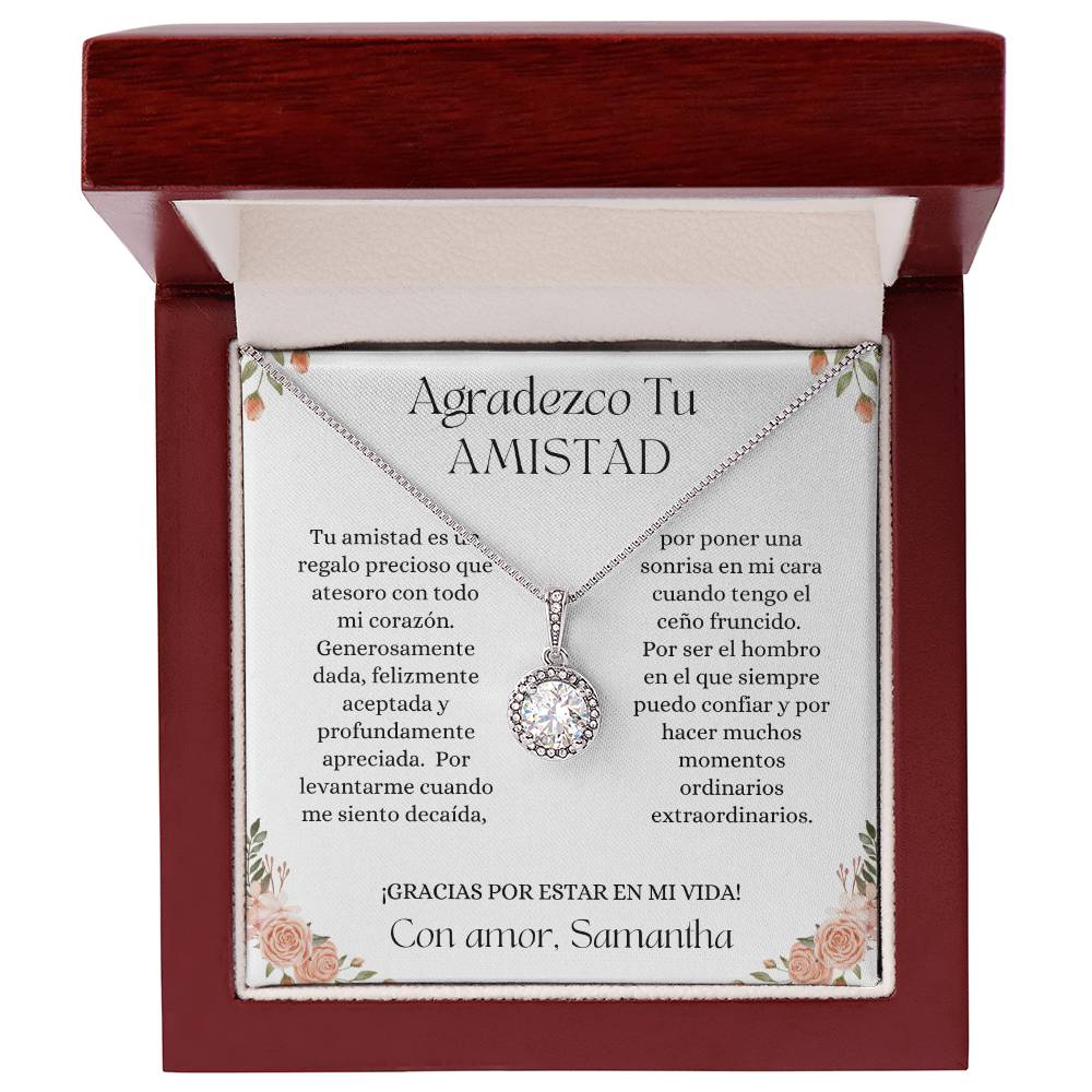 Regalo Para Amiga | Aprecio tu amistad | Collar de esperanza eterna
