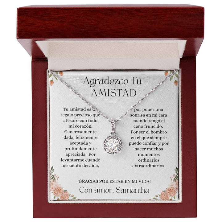 Regalo Para Amiga | Aprecio tu amistad | Collar de esperanza eterna