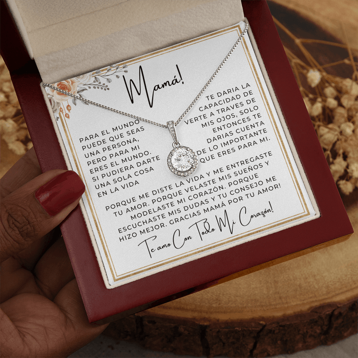 Regalo Para Mama | Mi mundo | Collar de esperanza eterna