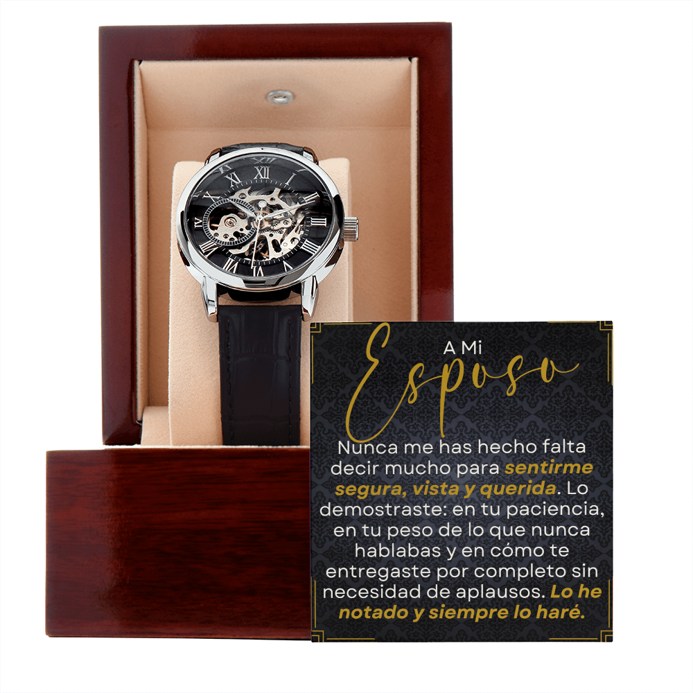 Regalo Para Esposo | Sentirme Segura, Vista y Querida