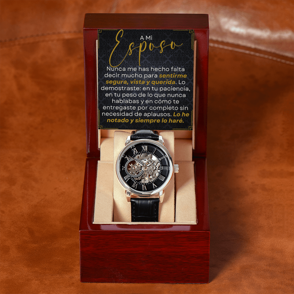 Regalo Para Esposo | Sentirme Segura, Vista y Querida
