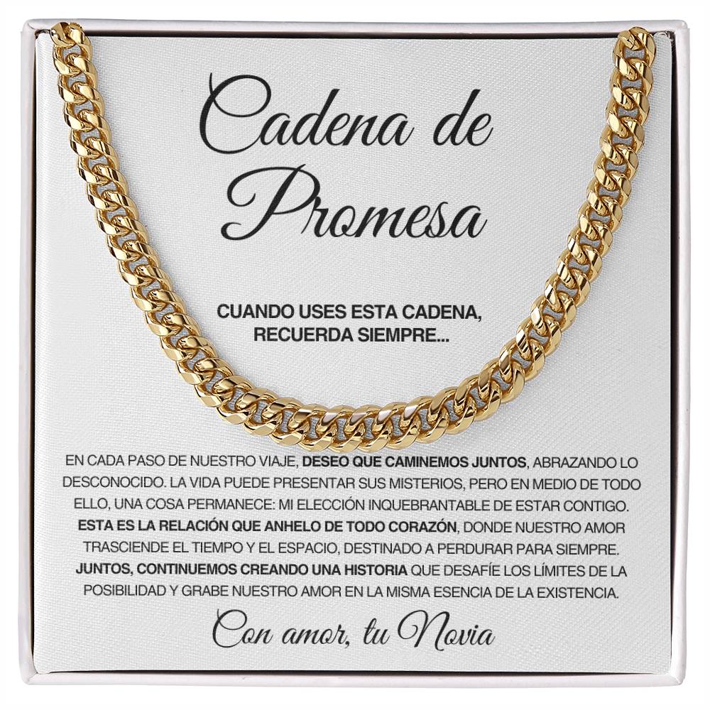 Regalo Para Esposo | Un Compromiso Eterno |Cadena de eslabones cubanos
