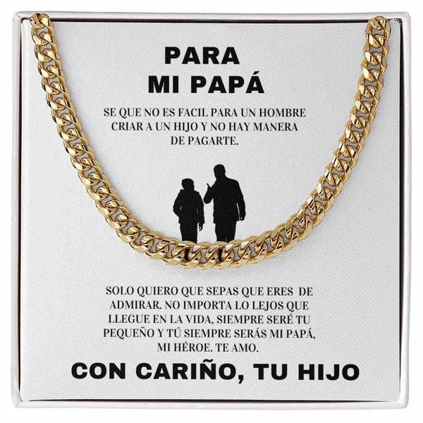 Regalo Para Papa | Te Amo | Cadena de Eslabones Cubanos