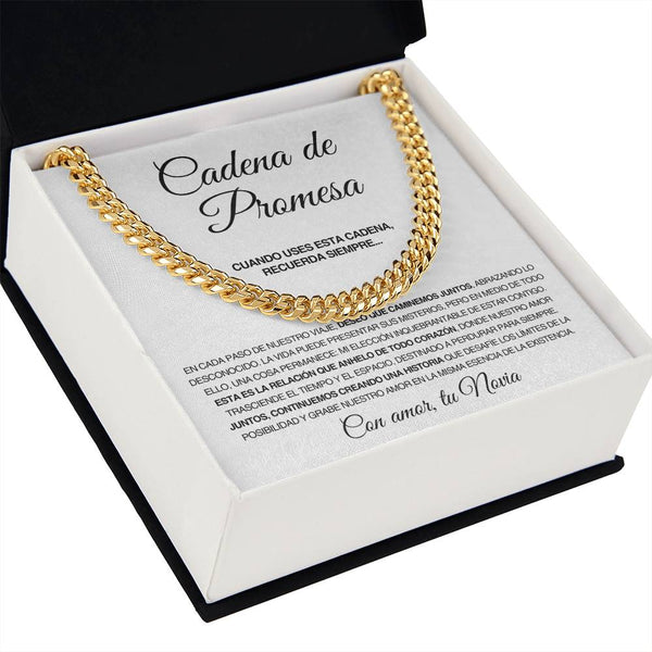 Regalo Para Esposo | Un Compromiso Eterno |Cadena de eslabones cubanos