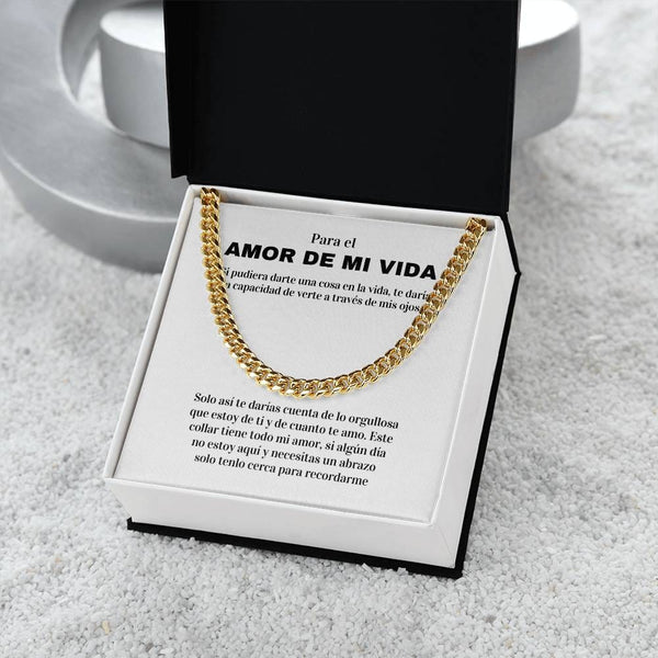 Regalo Para Esposo/Novio | Amor Inquebrantable | Cadena de Eslabones Cubanos