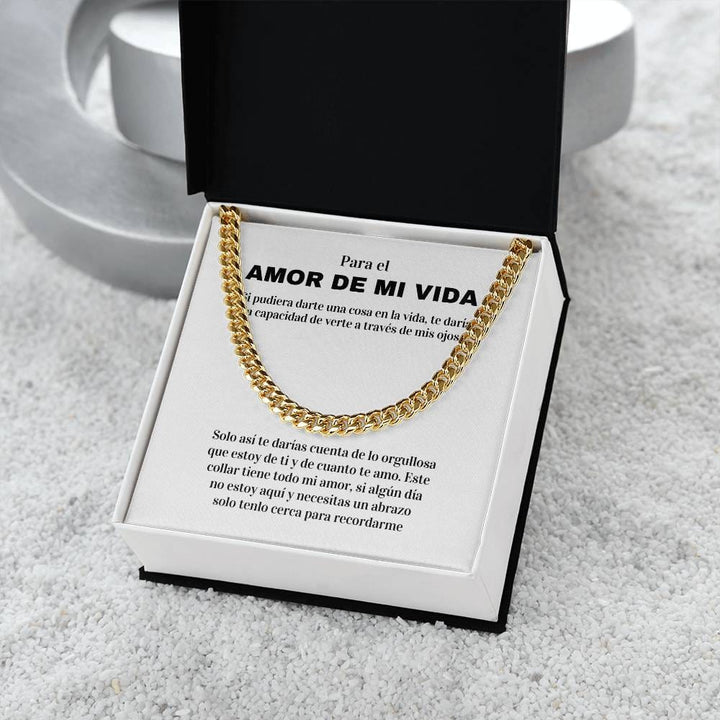 Regalo Para Esposo/Novio | Amor Inquebrantable | Cadena de Eslabones Cubanos