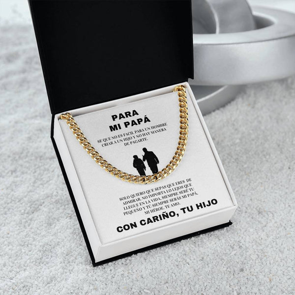Regalo Para Papa | Te Amo | Cadena de Eslabones Cubanos