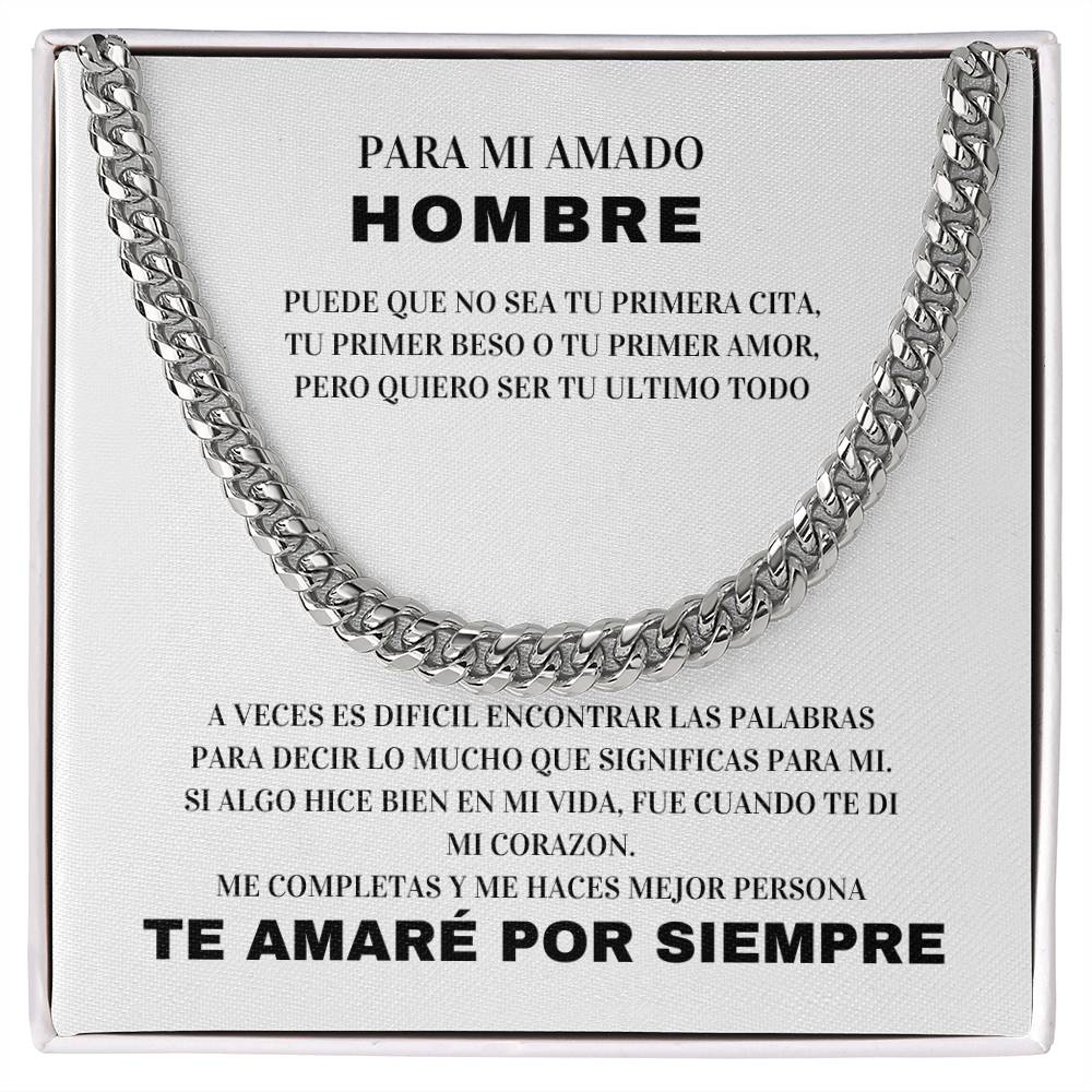 Regalo Para Esposo |Amor Sin Fin | Cadena de Eslabones Cubanos