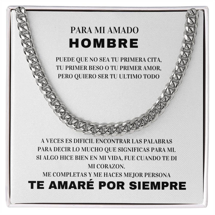 Regalo Para Esposo |Amor Sin Fin | Cadena de Eslabones Cubanos