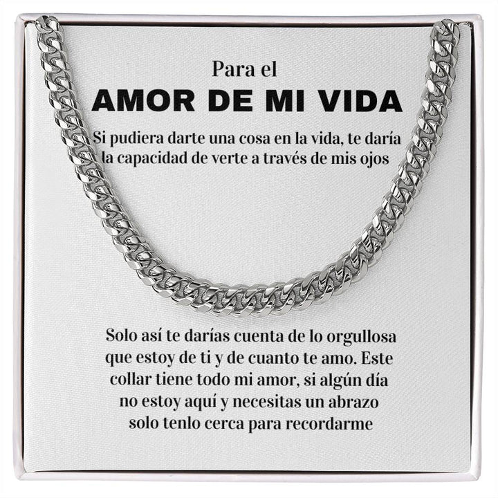 Regalo Para Esposo/Novio | Amor Inquebrantable | Cadena de Eslabones Cubanos