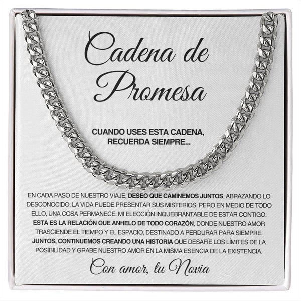 Regalo Para Esposo | Un Compromiso Eterno |Cadena de eslabones cubanos