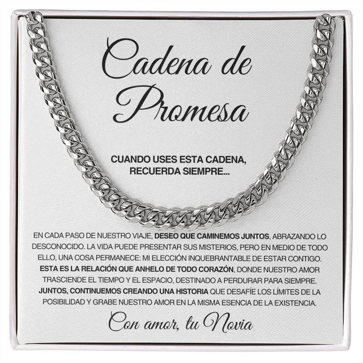 Regalo Para Esposo | Un Compromiso Eterno |Cadena de eslabones cubanos