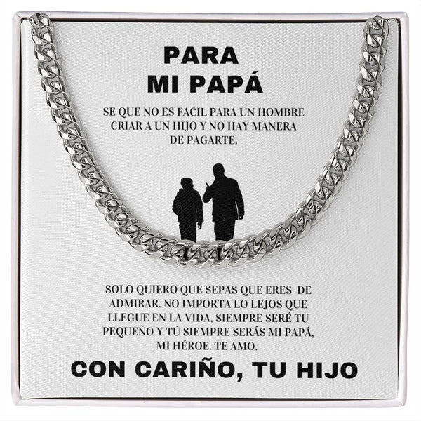 Regalo Para Papa | Te Amo | Cadena de Eslabones Cubanos