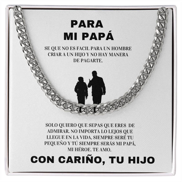 Regalo Para Papa | Te Amo | Cadena de Eslabones Cubanos