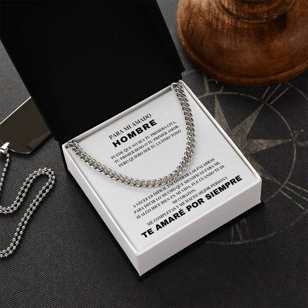 Regalo Para Esposo |Amor Sin Fin | Cadena de Eslabones Cubanos