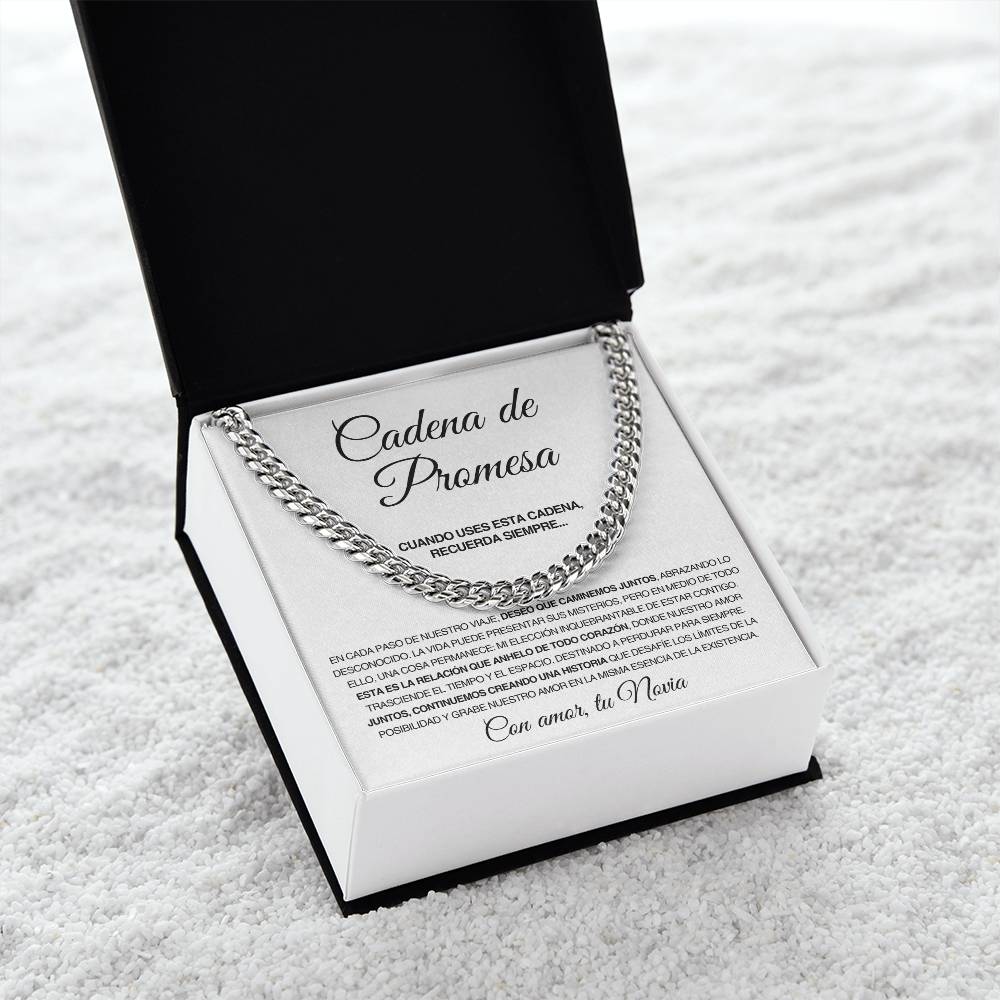 Regalo Para Esposo | Un Compromiso Eterno |Cadena de eslabones cubanos