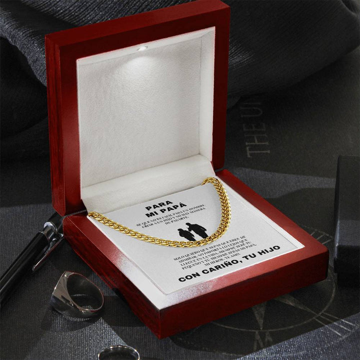 Regalo Para Papa | Te Amo | Cadena de Eslabones Cubanos