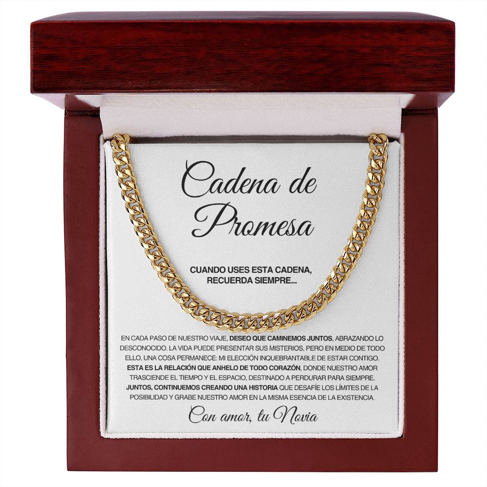 Regalo Para Esposo | Un Compromiso Eterno |Cadena de eslabones cubanos
