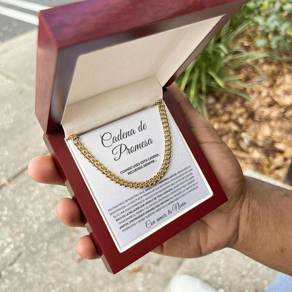 Regalo Para Esposo | Un Compromiso Eterno |Cadena de eslabones cubanos