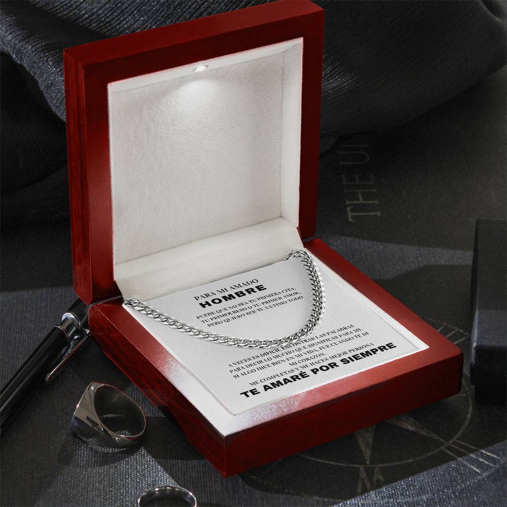 Regalo Para Esposo |Amor Sin Fin | Cadena de Eslabones Cubanos