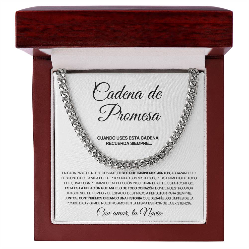 Regalo Para Esposo | Un Compromiso Eterno |Cadena de eslabones cubanos