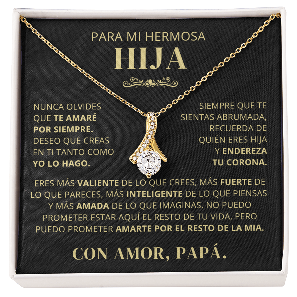 Regalo Para Hija | Eres mi mundo | Atractivo collar