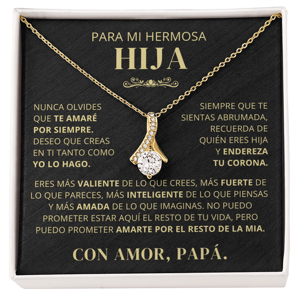 Regalo Para Hija | Eres mi mundo | Atractivo collar