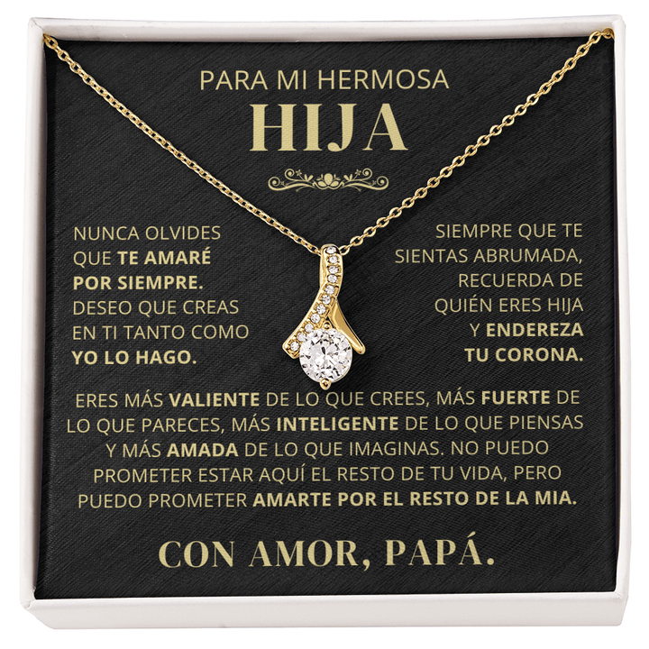 Regalo Para Hija | Eres mi mundo | Atractivo collar