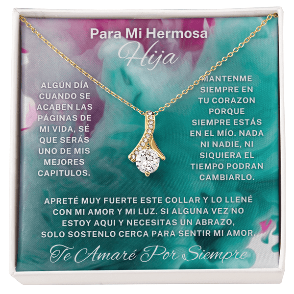 Regalo Para Hija | Mi vida cambió contigo | Atractivo collar