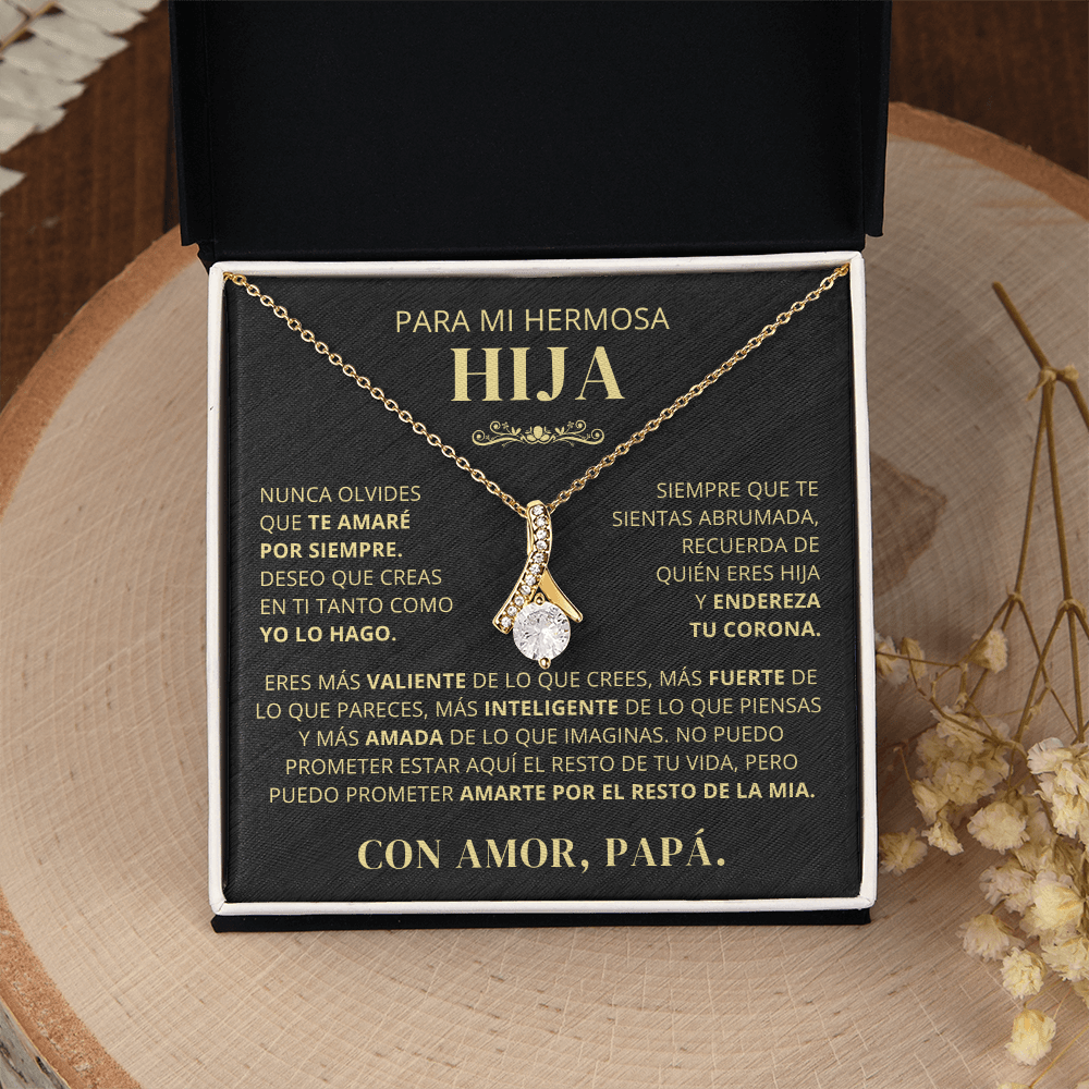 Regalo Para Hija | Eres mi mundo | Atractivo collar
