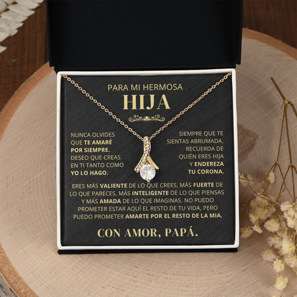 Regalo Para Hija | Eres mi mundo | Atractivo collar