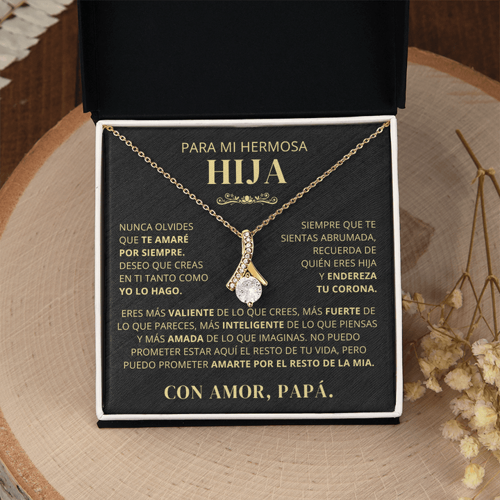 Regalo Para Hija | Eres mi mundo | Atractivo collar