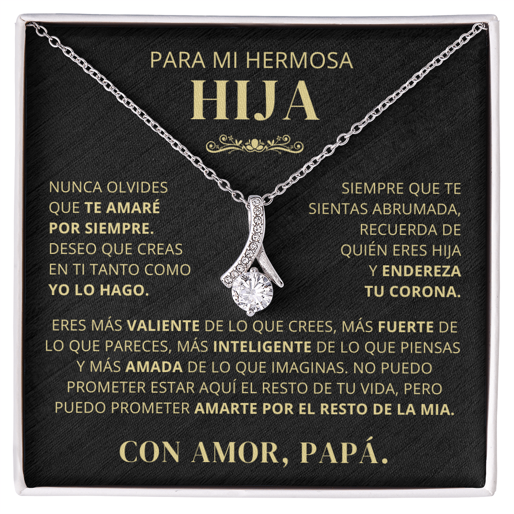 Regalo Para Hija | Eres mi mundo | Atractivo collar