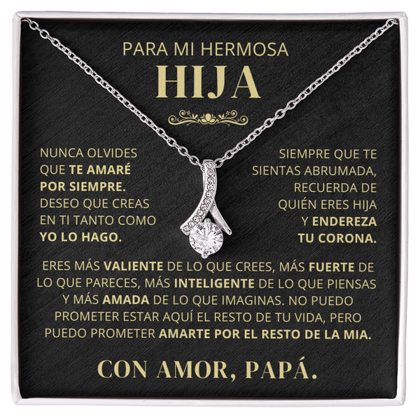 Regalo Para Hija | Eres mi mundo | Atractivo collar