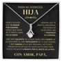 Regalo Para Hija | Eres mi mundo | Atractivo collar