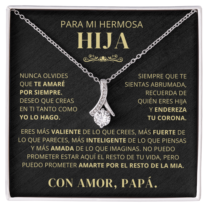Regalo Para Hija | Eres mi mundo | Atractivo collar