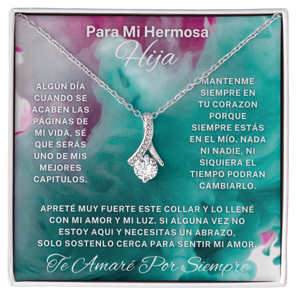 Regalo Para Hija | Mi vida cambió contigo | Atractivo collar