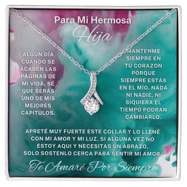 Regalo Para Hija | Mi vida cambió contigo | Atractivo collar