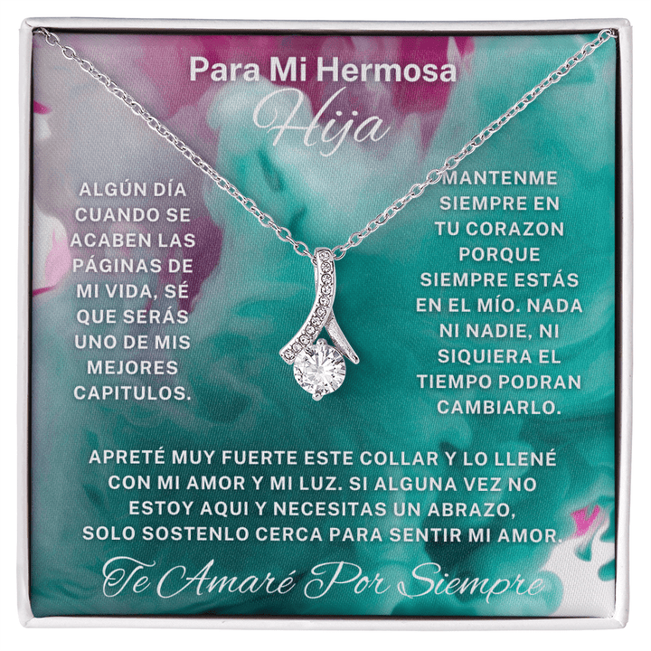 Regalo Para Hija | Mi vida cambió contigo | Atractivo collar