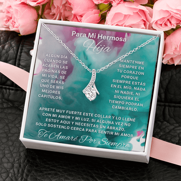 Regalo Para Hija | Mi vida cambió contigo | Atractivo collar
