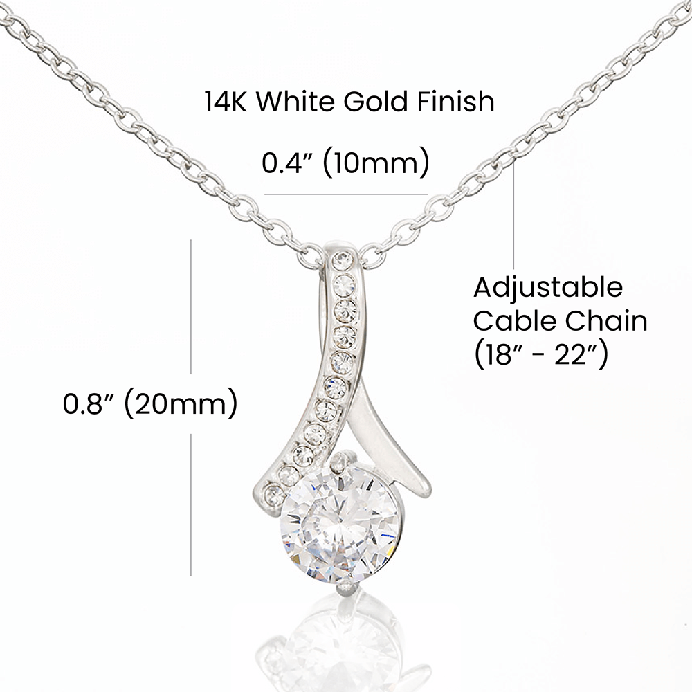 Para Nuestra Hermosa Nieta De Abuelos | Nunca Olvides Que Te Amaremos Por Siempre | Collar Alluring Beauty