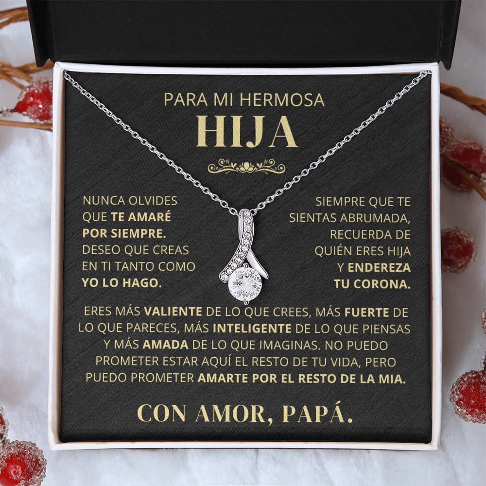 Regalo Para Hija | Eres mi mundo | Atractivo collar