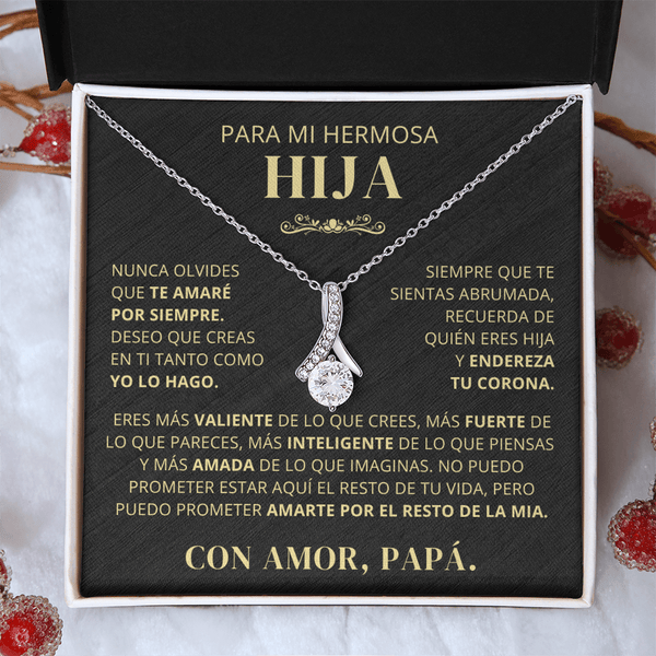 Regalo Para Hija | Eres mi mundo | Atractivo collar
