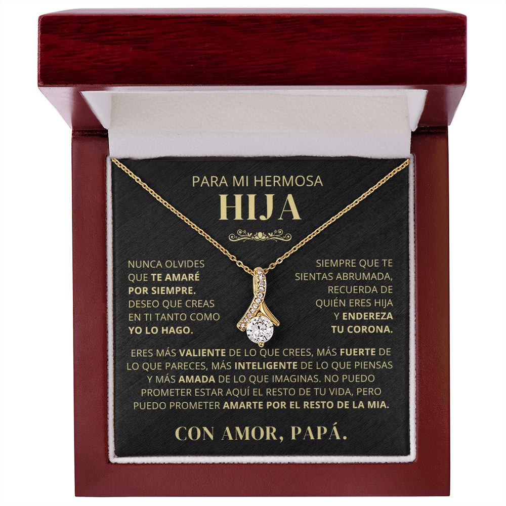 Regalo Para Hija | Eres mi mundo | Atractivo collar