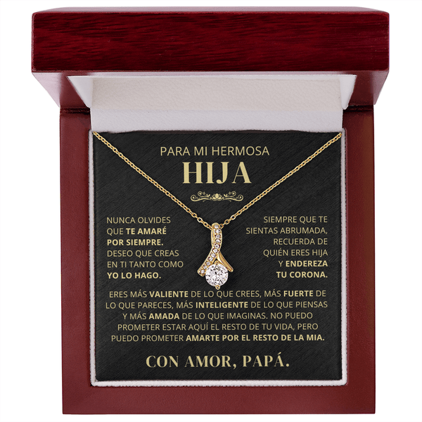 Regalo Para Hija | Eres mi mundo | Atractivo collar
