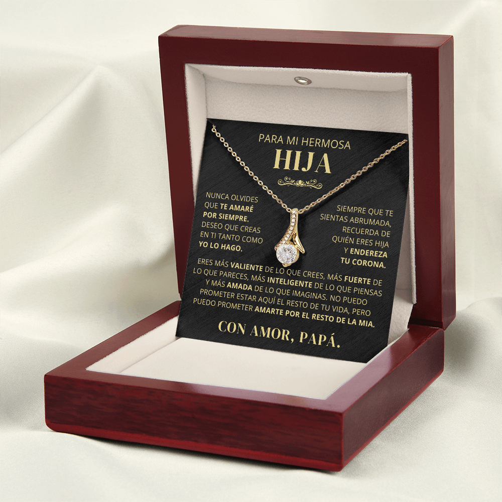 Regalo Para Hija | Eres mi mundo | Atractivo collar
