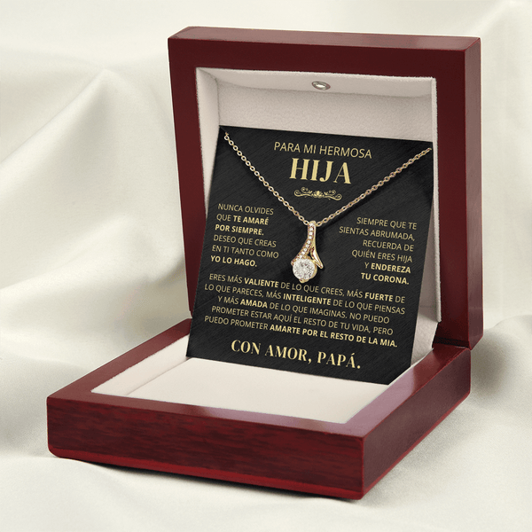 Regalo Para Hija | Eres mi mundo | Atractivo collar